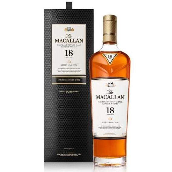 The Macallan 18 Year Old Sherry Cask Highland Single Malt Scotch 750ml