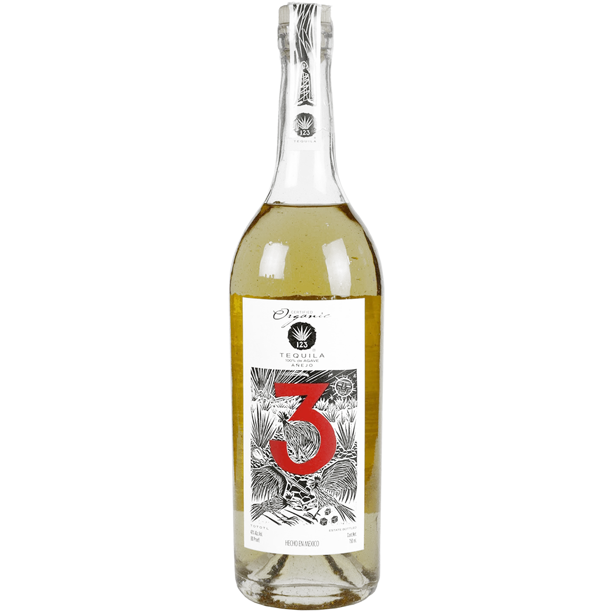 123 Organic Anejo Tequila 750ml