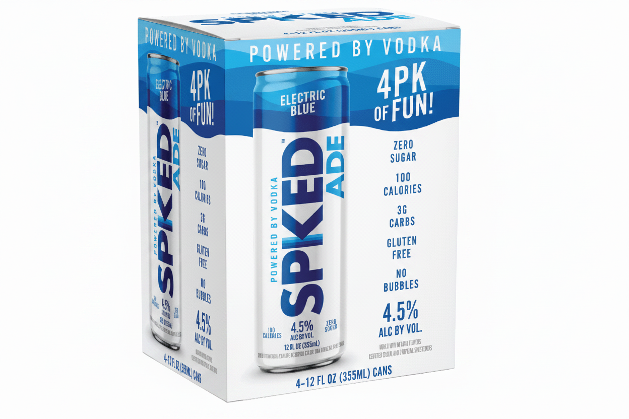 Spiked Ade Electric Blue Vodka Cocktail 4 Pack 355ml