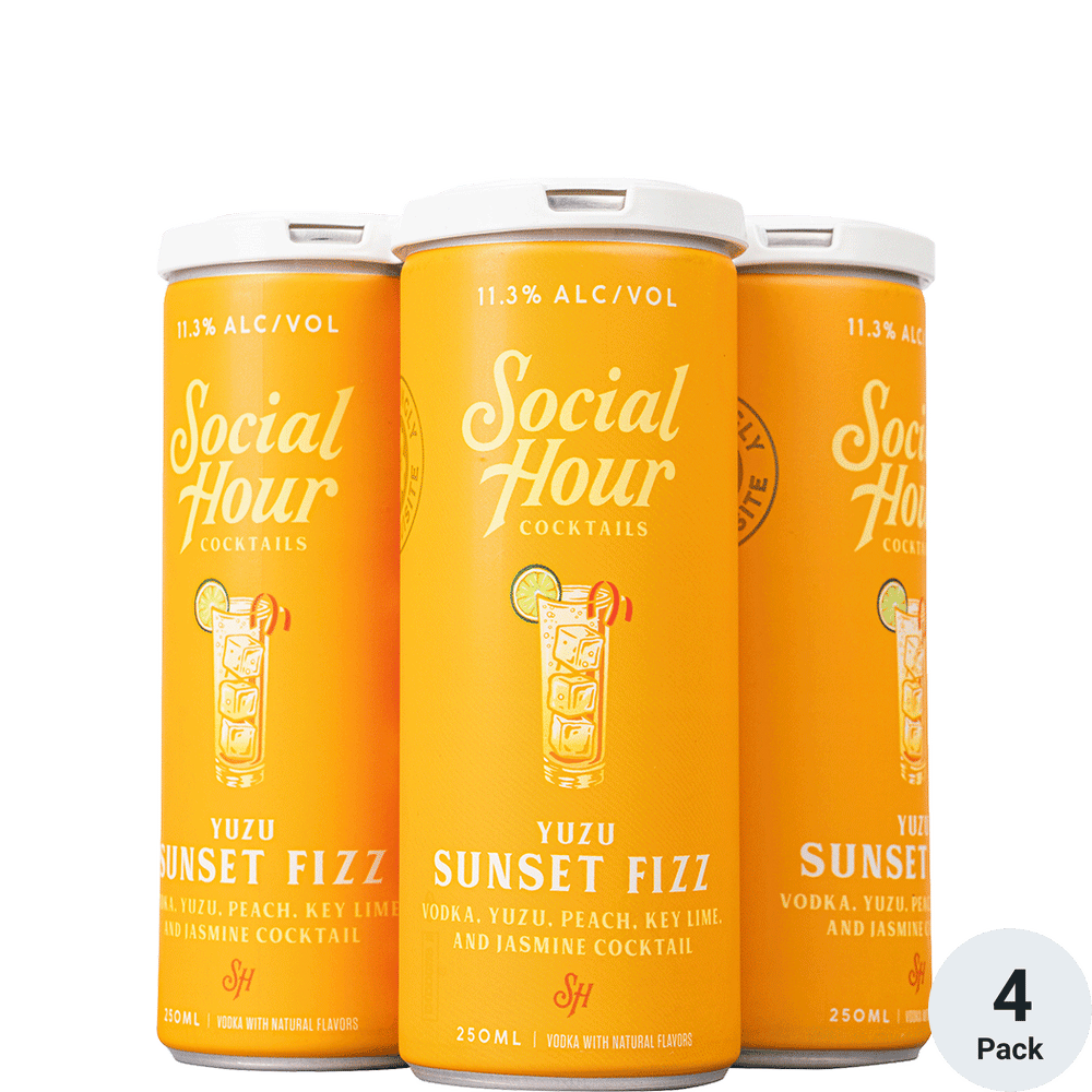 Social Hour Cocktails Yuzu Sunset Fizz