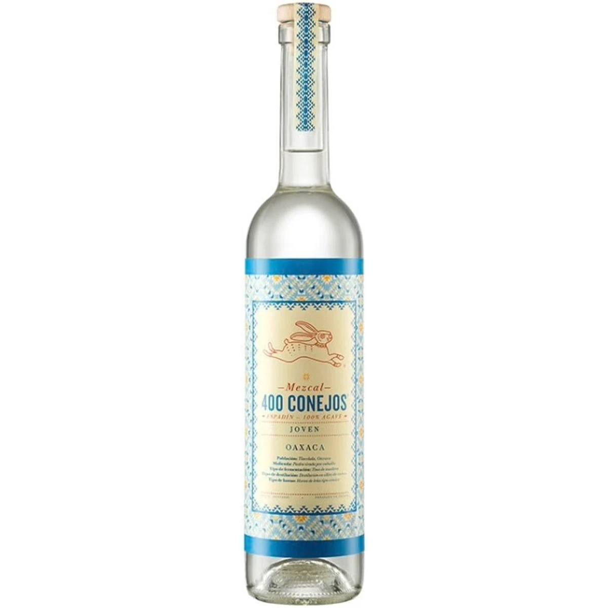 Bottle of 400 Conejos Mezcal Artesanal 750ml