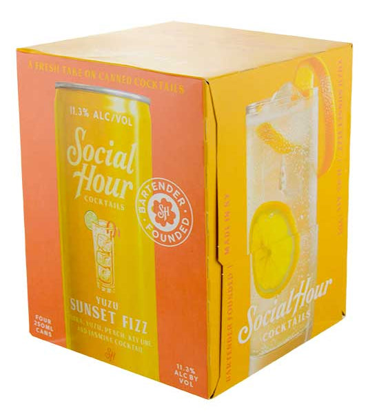 Social Hour Cocktails Yuzu Sunset Fizz