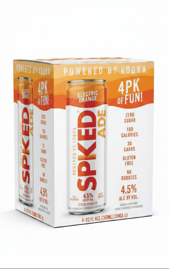 Spiked Ade Electric Orange Vodka Cocktail 4 Pack 355ml