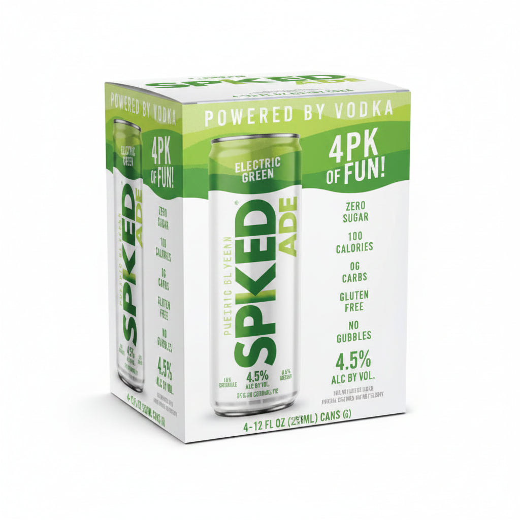 Spiked Ade Electric Green Vodka Cocktail 4 Pack 355ml