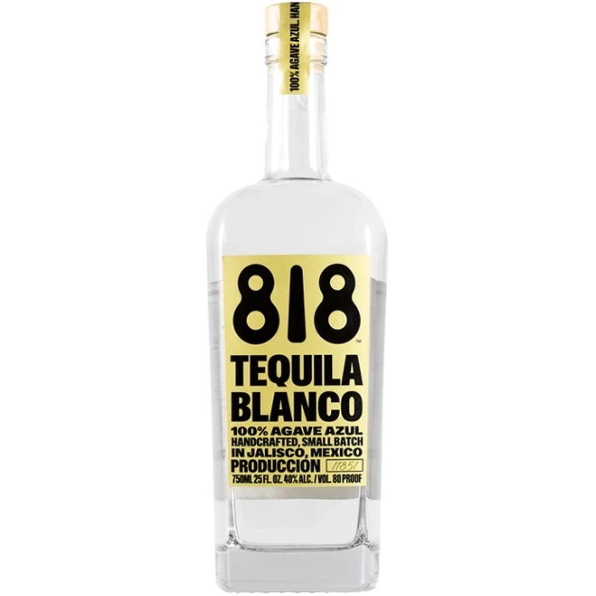 Bottle of 818 Blanco Tequila, a blanco tequila from Jalisco, Mexico, 750ml