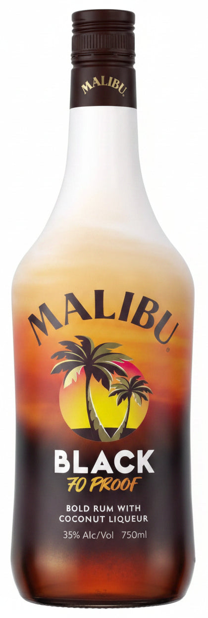 Malibu Black Rum 70 Proof 1L