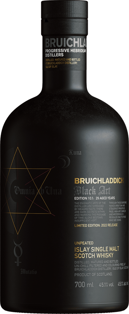 Bruichladdich Single Malt Scotch Black Art Edition 10.1 Unpeated 29 Yr Limited Edition 90.2 750ml