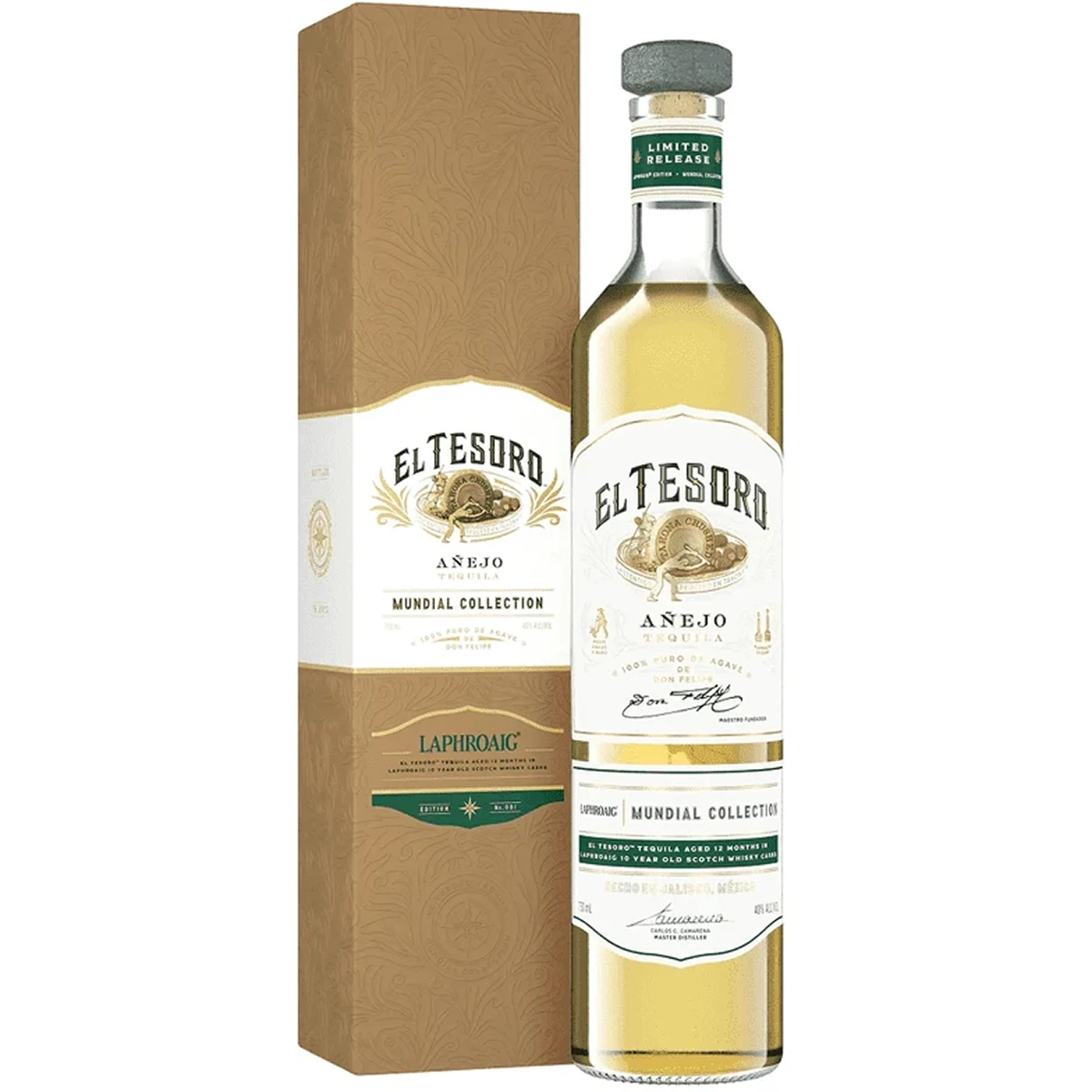 El Tesoro Mundial Collection Laphroaig Cask Anejo Tequila 750ml