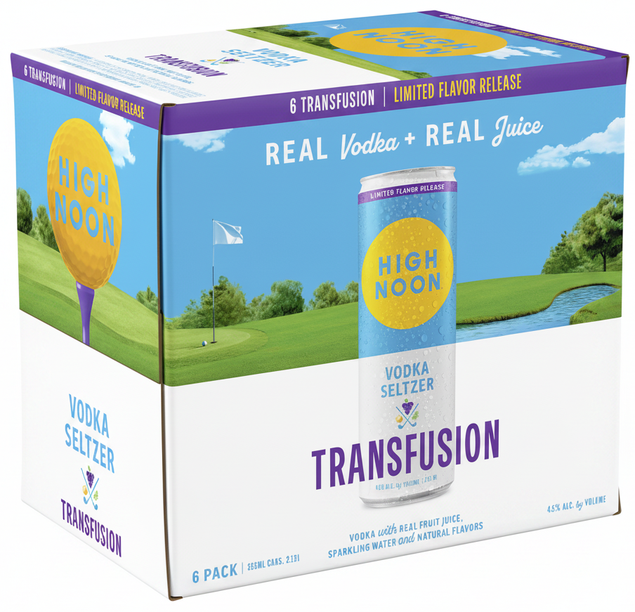 High Noon Vodka Seltzer Transfusion 6Pk 355ml