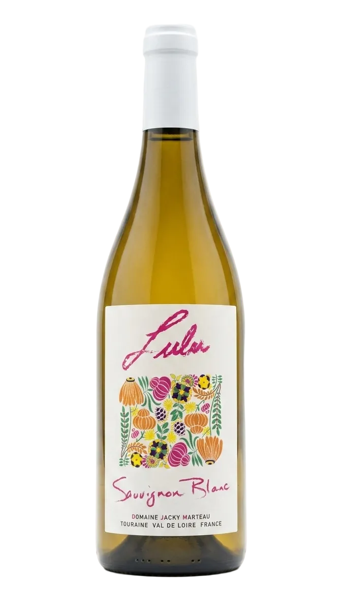 Domaine Jacky Marteau Lulu Touraine Sauvignon Blanc 750ml Loire Valley French white wine bottle.