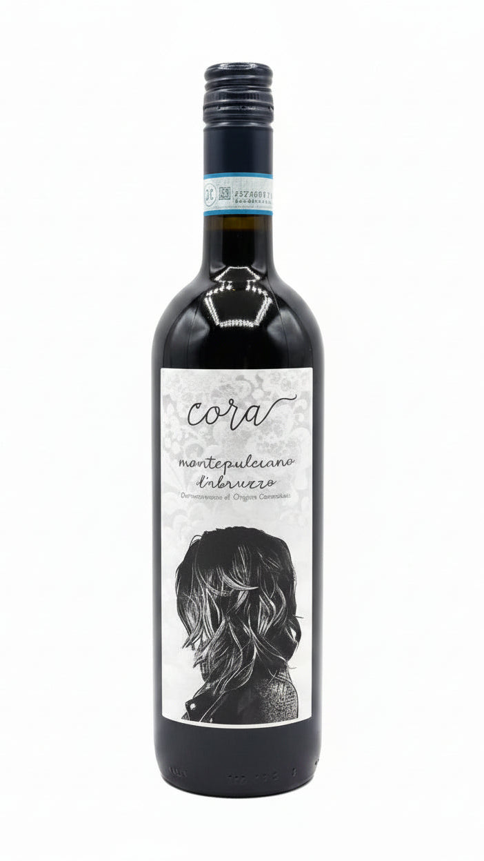 Cora Montepulciano d'Abruzzo 2024 750ml sustainable Italian red wine bottle.
