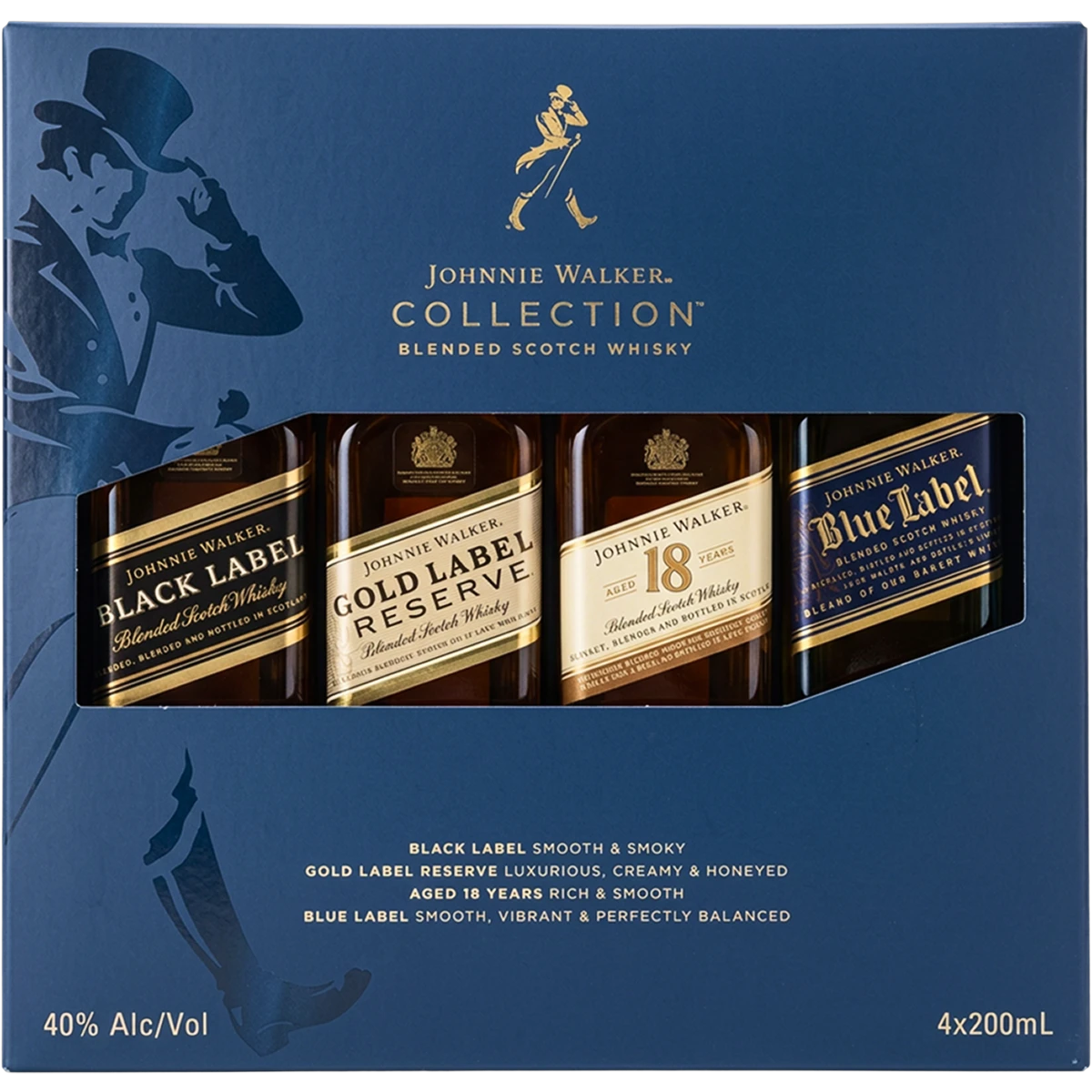 Johnnie Walker Collection Blended Scotch Whisky 4 Bottles 200ml