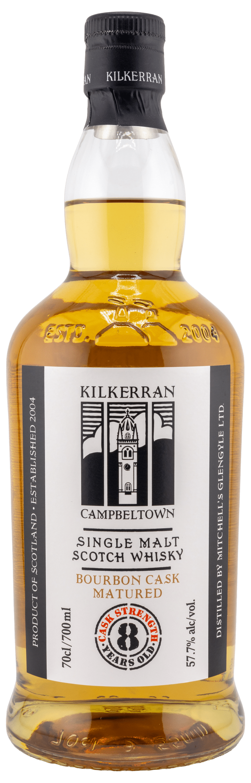 Kilkerran 8 Year Old Bourbon Cask Matured Cask Strength 2025 Campbeltown Single Malt Scotch Whisky 700ml