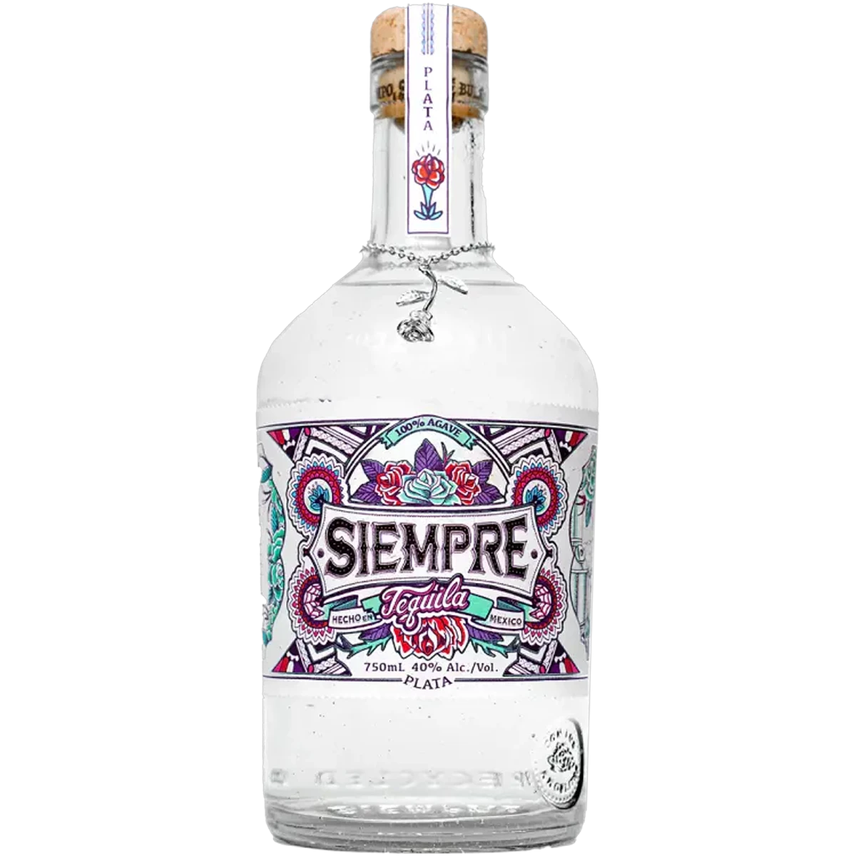 Siempre Plata Tequila 750ml bottle