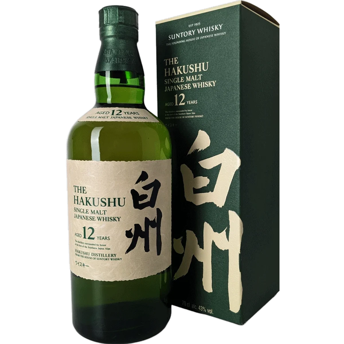Hakushu 12 Year Single Malt Japanese Whisky 750ml