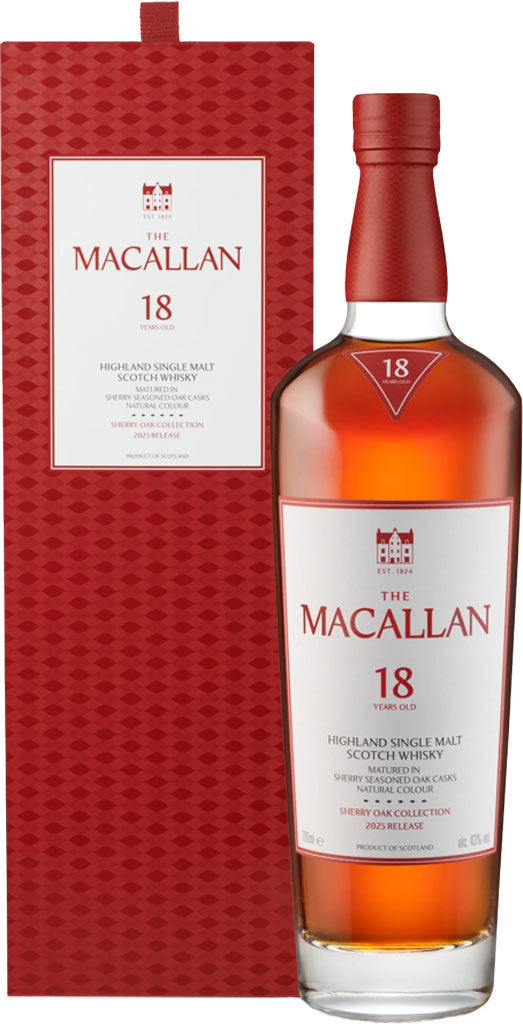 Macallan 18 Year Old Sherry Oak Single Malt Scotch Whisky 750ml