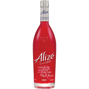 Bottle of Alize Red Passion Liqueur, a fruit liqueur from France