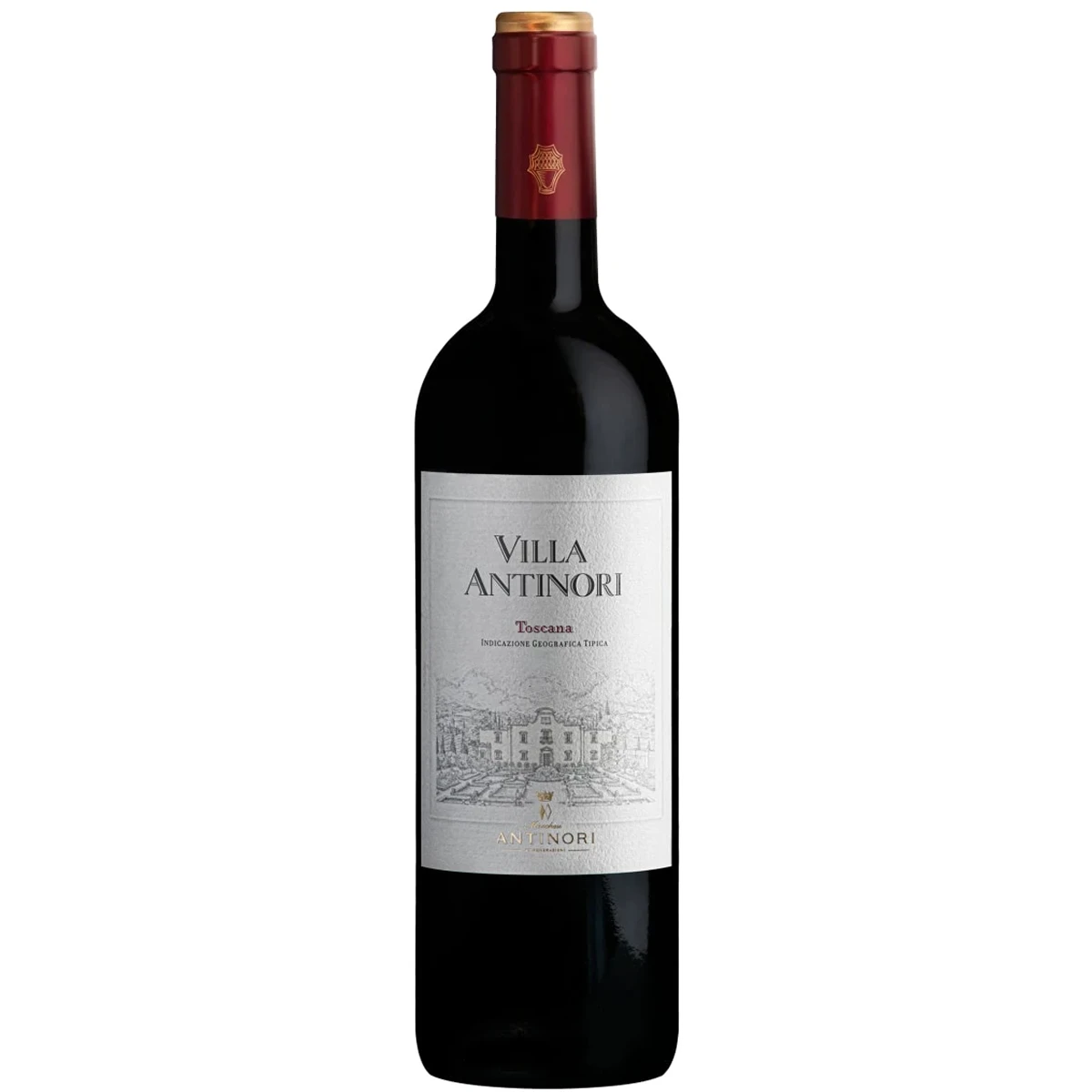 Bottle of Villa Antinori Rosso Toscana IGT 2023, a red wine from Tuscany, Italy, 750ml