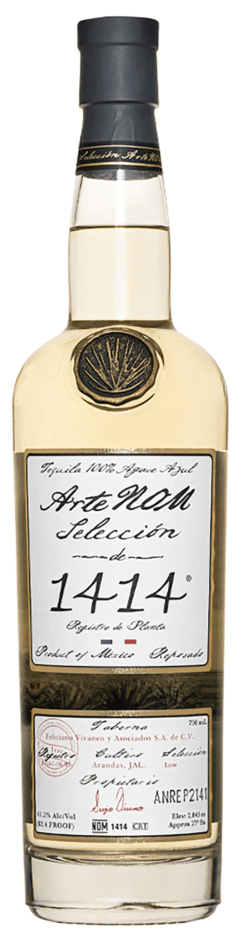 Bottle of ArteNOM Seleccion de 1414 Reposado Tequila, a reposado tequila from Jalisco, Mexico, 750ml