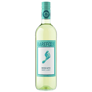 Bottle of Barefoot Moscato, a white wine from California, USA