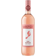 Bottle of Barefoot Pink Moscato, a rosé wine from California, USA