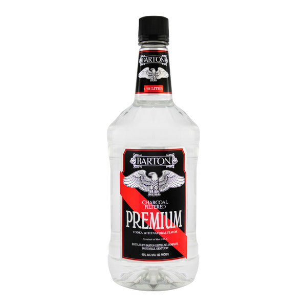 Bottle of Barton Vodka, a grain vodka from the United States