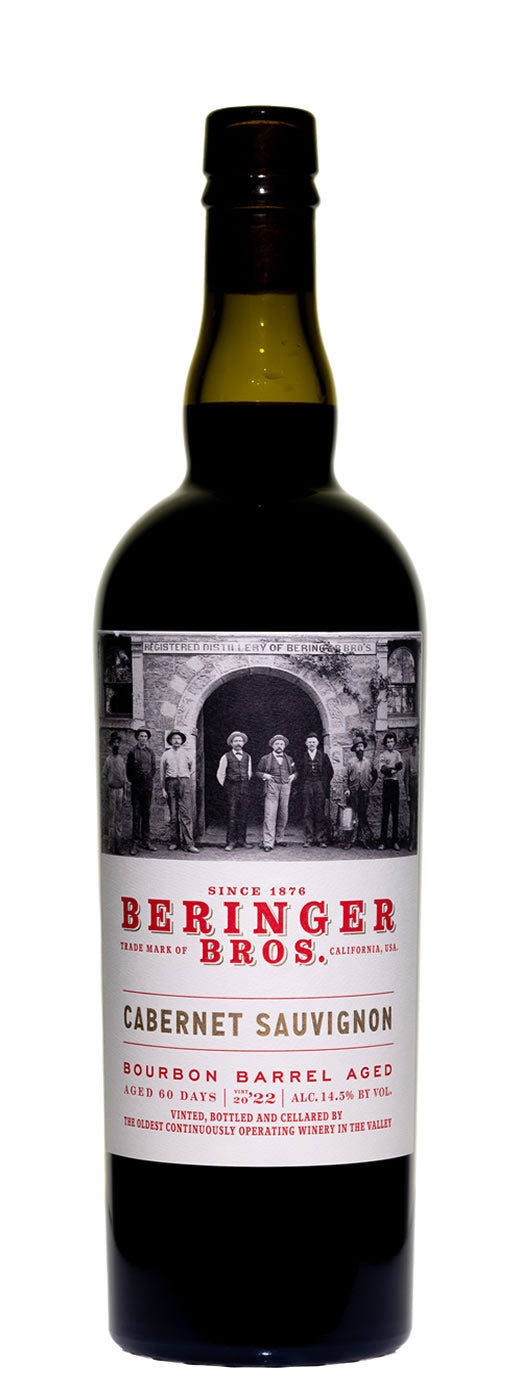 Bottle of Beringer Bros Bourbon Barrel Aged Cabernet Sauvignon, a Cabernet Sauvignon from California, 750ml
