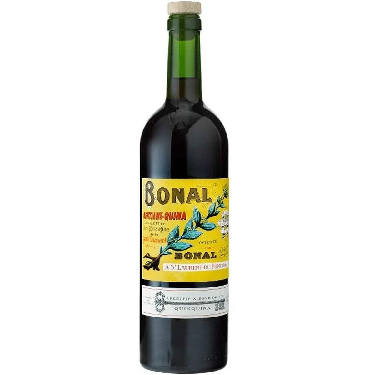 Bottle of Bonal Gentiane-Quina, a wine aperitif from France, 750ml