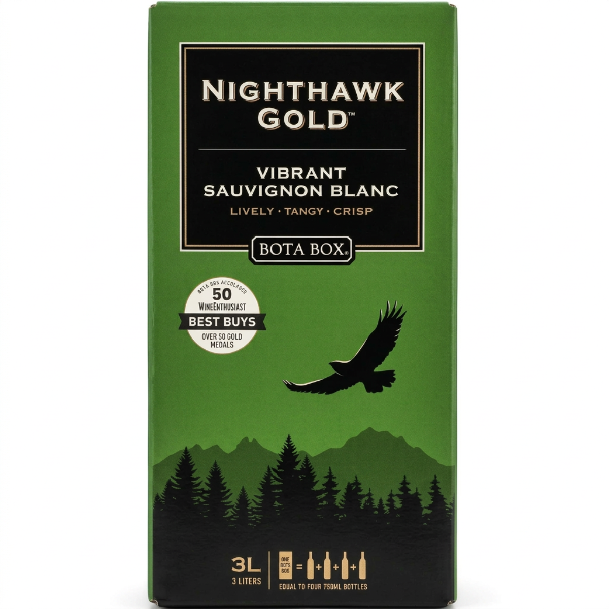 Bota Box Nighthawk Vibrant Sauvignon Blanc box, a white wine from California, 3L