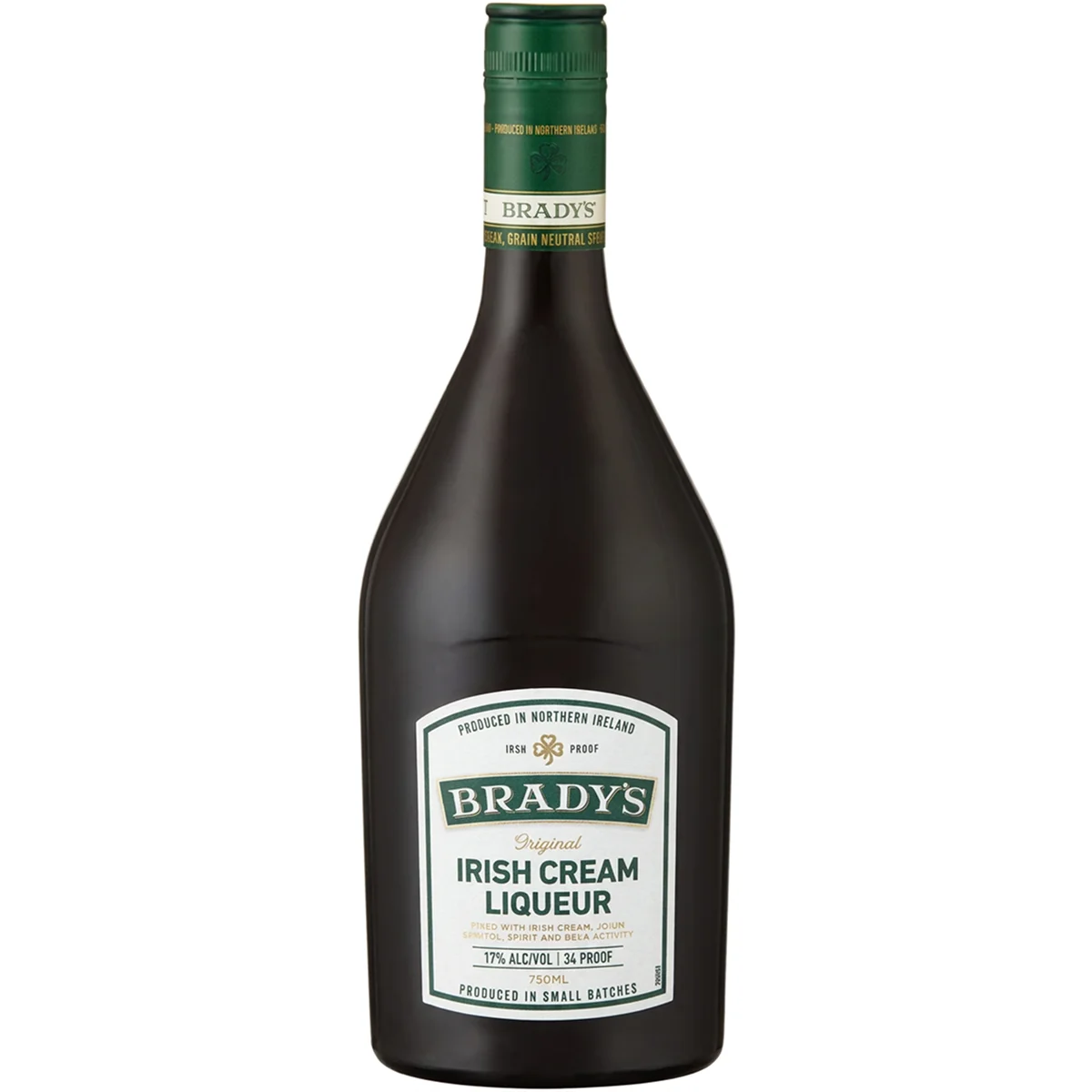 Bottle of Brady's Irish Cream Liqueur, a cream liqueur from Ireland