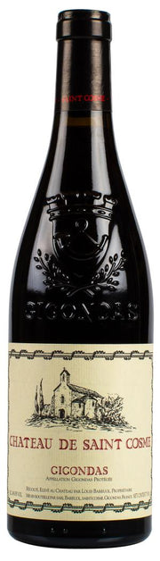 Bottle of Chateau de Saint Cosme Gigondas 2022, a red wine from Gigondas, Rhône Valley, France, 750ml