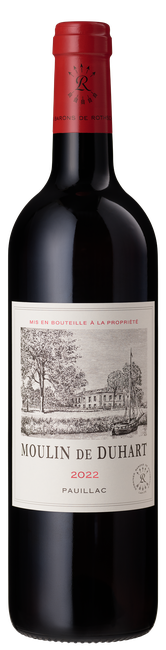 Bottle of Moulin de Duhart 2022, a red wine from Pauillac, Bordeaux, France, 750ml