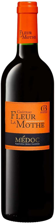 Bottle of Chateau Fleur La Mothe 2019, a red wine from Médoc, Bordeaux, France, 750ml