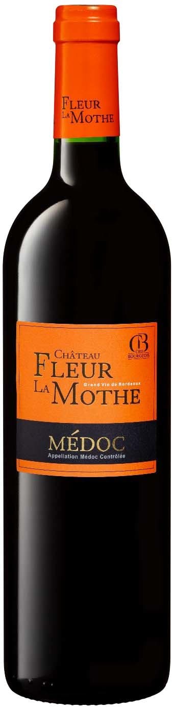 Bottle of Chateau Fleur La Mothe 2019, a red wine from Médoc, Bordeaux, France, 750ml