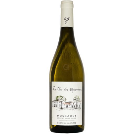 Bottle of Chateau Guipiere Muscadet Sevre-et-Maine Sur Lie Clos des Morinieres 2023, a white wine from Loire Valley, France, 750ml