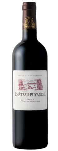 Bottle of Chateau Puyanche 2019, a red wine from Francs Cotes de Bordeaux, Bordeaux, France, 1.5L