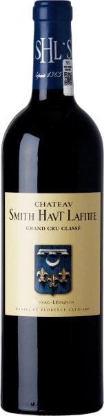 Bottle of Chateau Smith Haut Lafitte 2019, a red wine from Pessac-Léognan, Bordeaux, France, 750ml