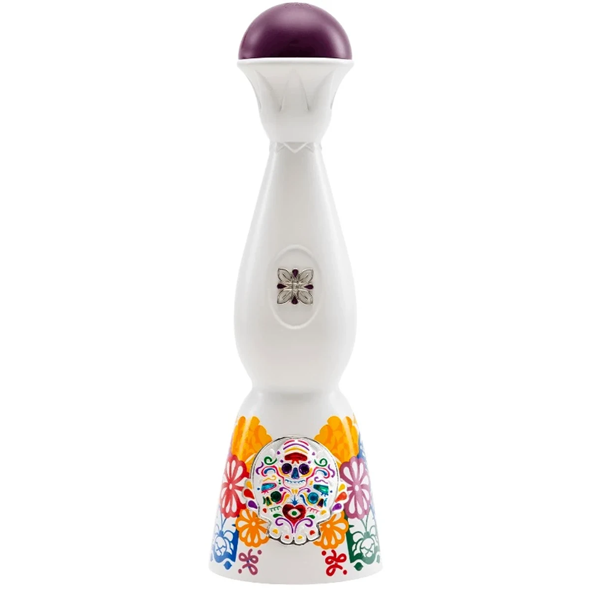 Hand-painted ceramic decanter of Clase Azul Dia de Muertos Colores 2022, an añejo tequila from Jalisco, Mexico, 1L