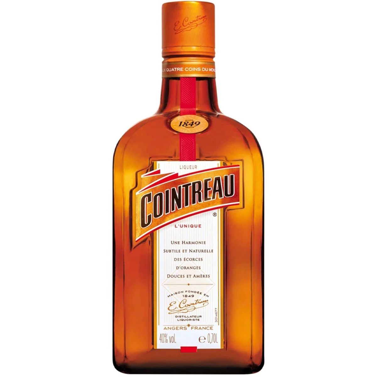 Bottle of Cointreau Orange Liqueur, a triple sec from France