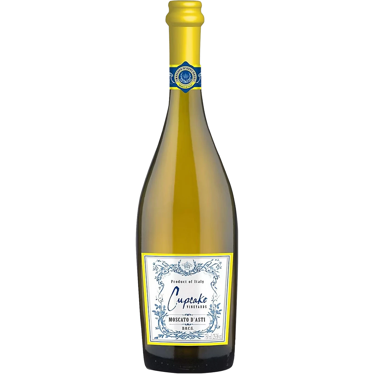 Bottle of Cupcake Moscato d'Asti, a white wine from Piedmont, Italy, 750ml