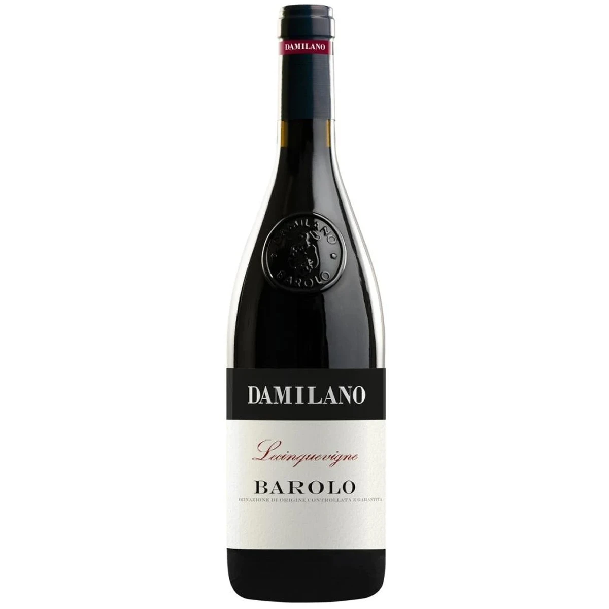 Bottle of Damilano Barolo Lecinquevigne 2022, a red wine from Barolo, Piedmont, Italy, 750ml