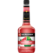 Bottle of DeKuyper Pucker Watermelon Liqueur, a watermelon schnapps from the United States, 1L