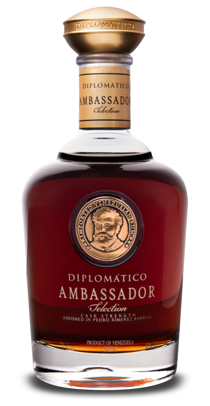 Bottle of Diplomatico Ambassador Selection Cask Strength Rum, an aged rum from Venezuela, 750ml