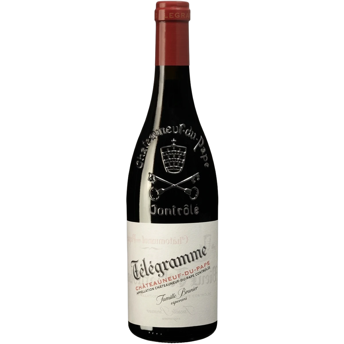 Bottle of Domaine du Vieux Telegraphe Telegramme 2022, a red wine from Chateauneuf-du-Pape, Rhone, France, 750ml