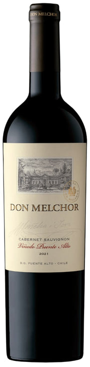 Bottle of Don Melchor Cabernet Sauvignon 2021, a Cabernet Sauvignon from Puente Alto, Maipo Valley, Chile, 750ml