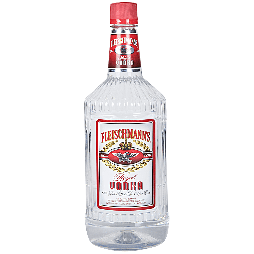 Bottle of Fleischmann's Vodka, a grain vodka from the United States, 1.75L