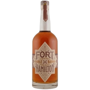 Bottle of Fort Hamilton Double Barrel, a blend of straight bourbon whiskeys from Brooklyn, New York