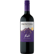 Bottle of Frontera Merlot, a red wine from Central Valley, Chile, 1.5L