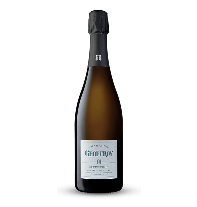 Bottle of Geoffroy Expression Premier Cru Brut Champagne, a sparkling wine from Champagne, France, 750ml