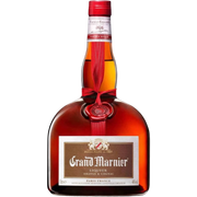 Bottle of Grand Marnier Cordon Rouge Orange Liqueur, an orange liqueur from France